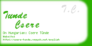 tunde csere business card